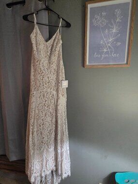 Lulus Flynn White Lace Maxi Dress